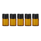 5pcs 2ml-5ml Amber Glass Orifice Reducer Bottles Sample Vial Dram Essential Oils