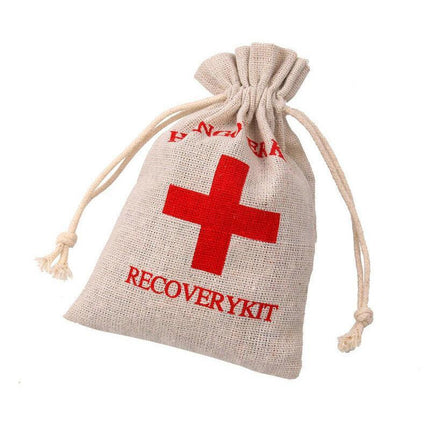 10x Hangover Recovery Kit Muslin Favour Bags Rustic Hens Party Engagement - Aimall