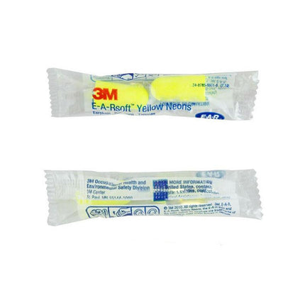3M Yellow Uncorded Earplugs 1250 NRR33 Class AL Ear Plugs 5-200 Pairs Soft