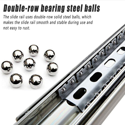1 Pair Locking Drawer Slides Heavy Duty 120kg Runners Trailer 16 18 20 22 Inch