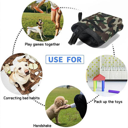 Puppy Pet Dog Obedience Training Treat Bag Feed Pouch & Training Whistle Clicker