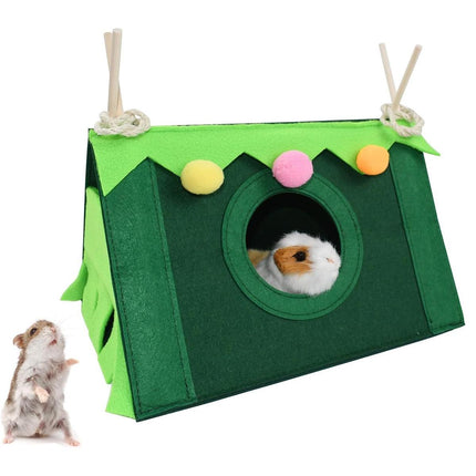 Hamster Tent Small Pet Hideout Pig Possum House Cool Triangle Nest Shelter