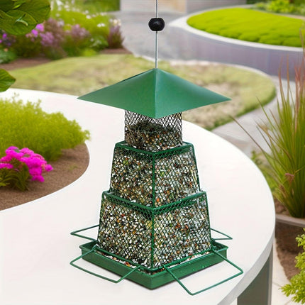 Outdoor Hanging Bird Feeder Durable Garden Feeder for Wild Birds Easy to Use