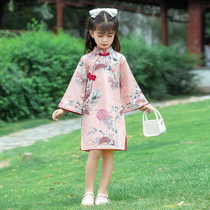 Spring New Long Sleeve Improved Cheongsam Dress