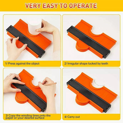 10" Shape Contour Duplicator Profile Tiling Gauge Laminate Tile Edge Shape AU - Aimall