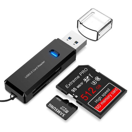 2 In 1 USB 3.0 Card Memory Reader High Speed SD SDHC SDXC Micro Writer Adapter - Aimall