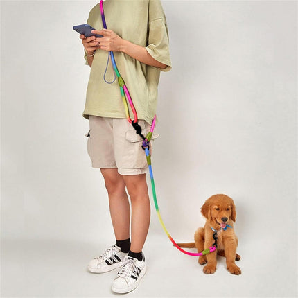 Adjustable Diagonal Dog Walking Leash Hands Free Crossbody Pet Lead Dogs