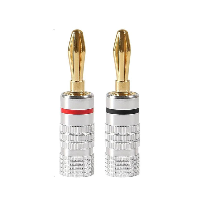 20X 24KGold Plated Speaker Cable Wire Connector Banana Plugs For Nakamichi Audio
