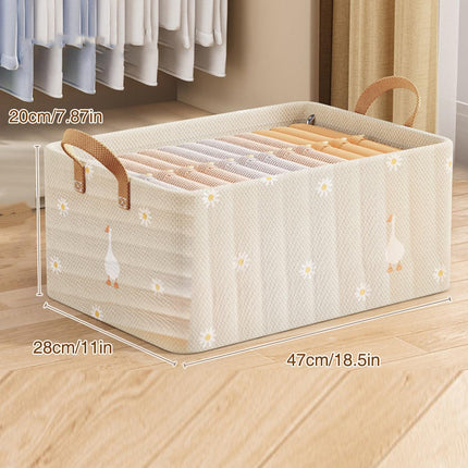 4pcs Clothes Storage Box Foldable Organizer for Closet Household Dormitory Use