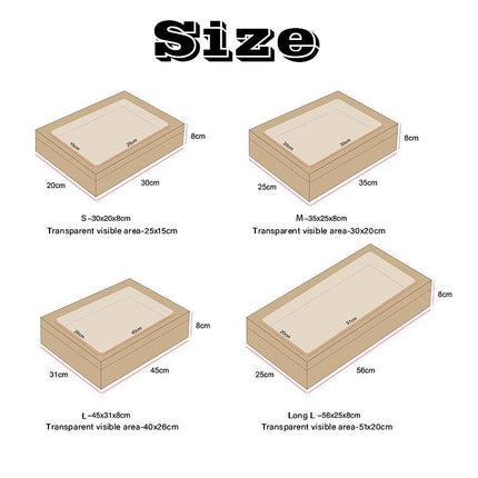 20PCS Pie Boxes White Bakery Boxes Pastry Boxes with Window for Cookies Muffins