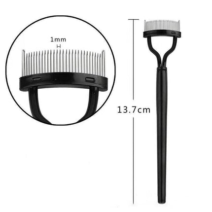 2 X Eyelash Comb Lash Separator Mascara Lift Curl Metal Brush Beauty Makeup Tool - Aimall