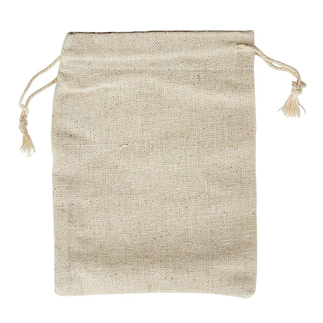 8X10Cm Small Bag Natural Linen Pouch Drawstring Burlap Jute Sack Jewelry Gift