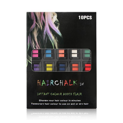 10 Colors Hair Chalk Comb Kit Temporary Dye for Kids' Fun & Parties - Aimall
