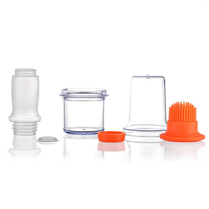 Kitchen Oil Dispenser Brush with Storage Lid Cooking Basting Sauce Tool Set