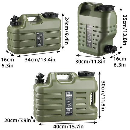 Outdoor Camping Water Storage Bucket with Faucet Portable Square Drinking Tank