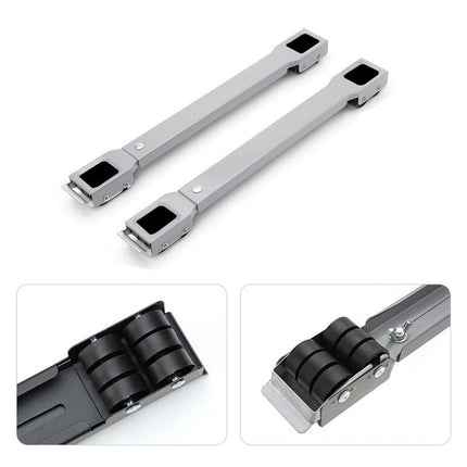 2pcs Adjustable Refrigerator Washing Machine Base Stand Movable Support Shelf