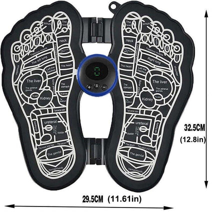 Black Rechargeable Ems Bioelectric Acupoints Massager Mat Foot Stimulator Au