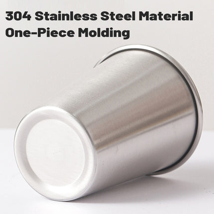 6PCS Stainless Steel Cups 350ml Bar Glass Food-Grade for Pub Party Wedding Use