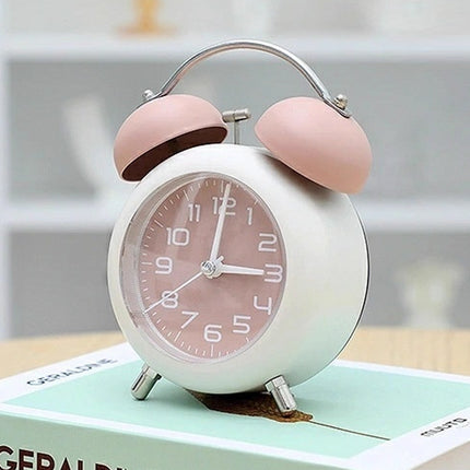 Strong Wake-Up Alarm Clock with Night Light Battery-Powered Silent Durable