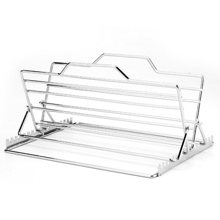 Stainless Steel Chicken Rack Foldable Adjustable Grill Stand For Oven Barbecue