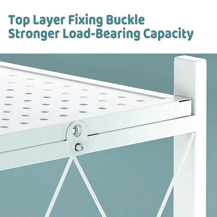 Foldable 4 Tier Kitchen Storage Rack on Wheels