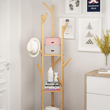 Multi-Functional Floor-Standing Coat Rack With Hooks Space Saving Durable