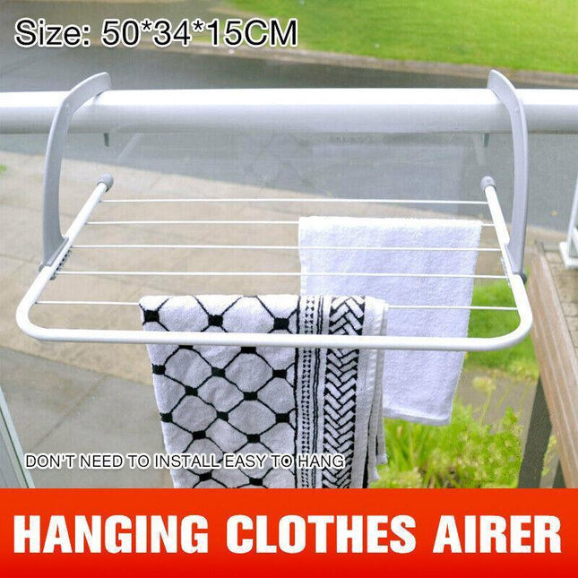 Box Sweden Airer 6 Rails Door Hanging Laundry Drying Rack Clothes Hanger Stand - Aimall