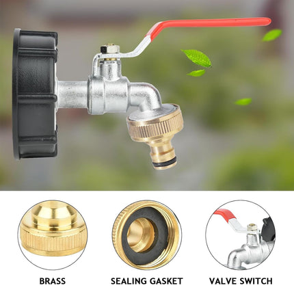 Water Tank Adapter Connector Hose Pipe Fitting Garden Tap Fuel Converter Use