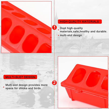 Chicken Feeder Trough Plastic Mesh Connectable Poultry Feed Trough for Coop Use