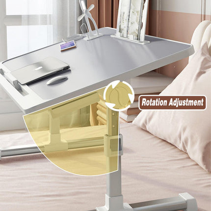 Adjustable Laptop Bed Tray Desk with USB Charging Port for Work and Study