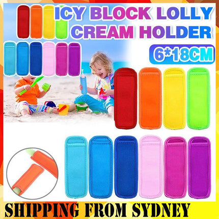 Colorful Icy Pole Holders Zooper Dooper Cover Kids Ice Lolly Iceblock - Aimall