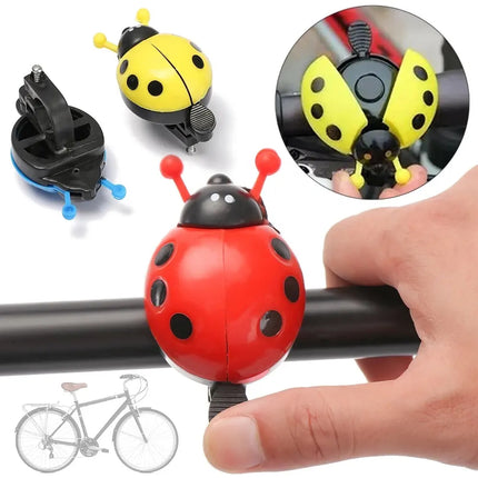 4PCS Ladybug Bicycle Bell Colourful Beetle Bike Horn Cycling Ring Bell for Road