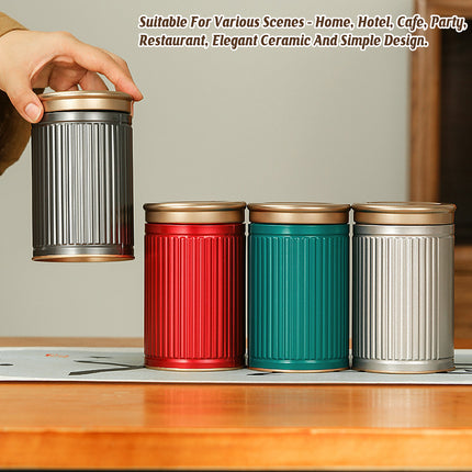 4PCS Tea Storage Container Portable Tea Sealed Jar Home Office Empty Tea Can