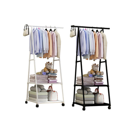Floor Standing Thickened Triangle Coat Rack Clothes Drying Stable Space Saving