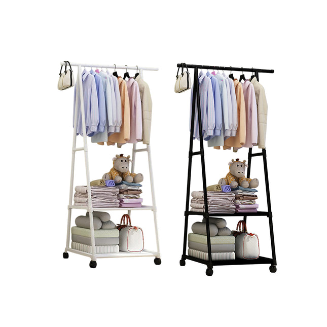 Floor Standing Thickened Triangle Coat Rack Clothes Drying Stable Space Saving