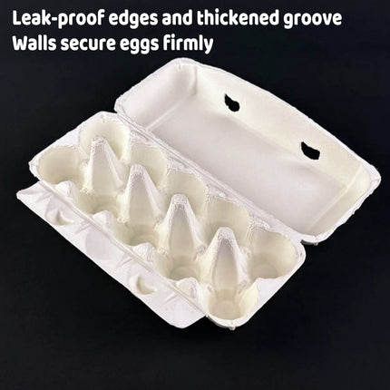 150PCS Paper Egg Tray 10 Slot Molded Pulp Leak-Proof for Egg Packaging Use