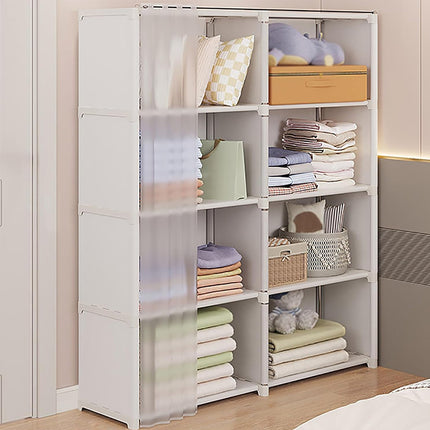 Multi-Layer Floor Standing Home Bookshelf Storage Rack Clothes Cabinet