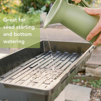 10pcs Garden Black Plastic Rectangle Plant Seedling Propagation Seeding Tray