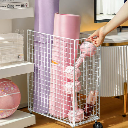 Moveable Crevice Storage Basket with Wheels Space Saving Waterproof Durable