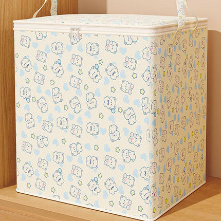 2pcs Large Capacity Clothes Quilt Storage Bags Foldable Zipper Moisture Proof