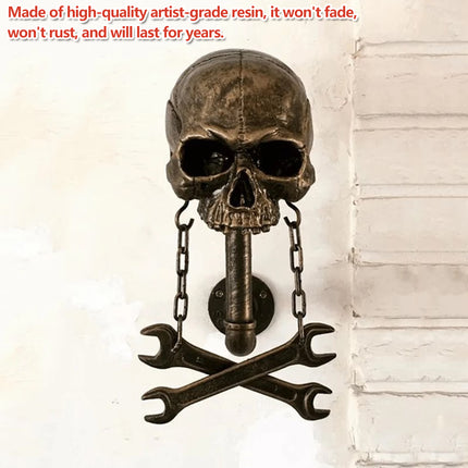 Motorbike Helmet Holder Wall Mount Helmet Rack Helmet Stand Skull Head Holder