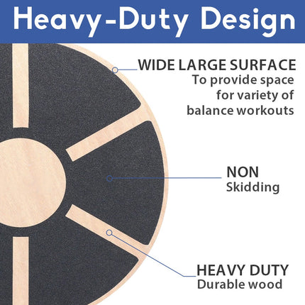 Sports Wooden Thickened Balance Board Fitness Balance Plate Anti-slip