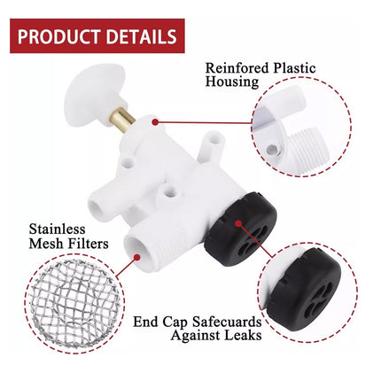 RV Water Valve Kit Camper Plumbing Valve Set Trailer Water Line Replacement Part