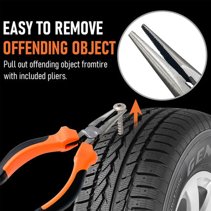 98PCS Tire Repair Tool Kit with Case for Car Truck Bike Motorcycle Tire Plug