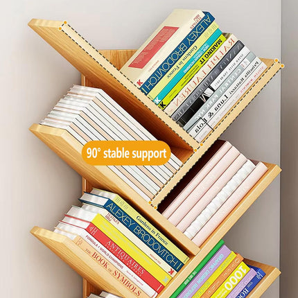 8 Shelf Tree Display Bookshelf Book Storage Rack Modern Bookcase for Home Office