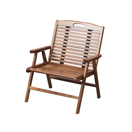 Bamboo Portable Foldable Chair With Backrest Breathable Sturdy Easy Storage