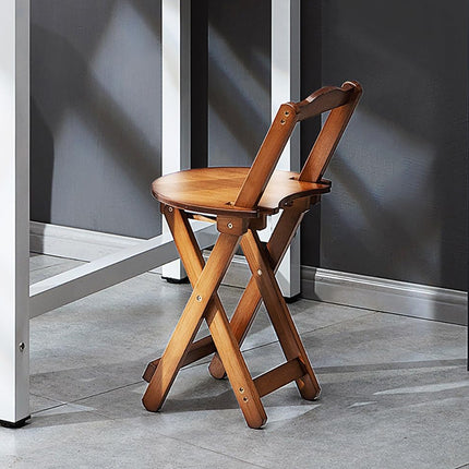Foldable High Bar Stool Home Bar Use Comfortable Seat Space Saving Durable