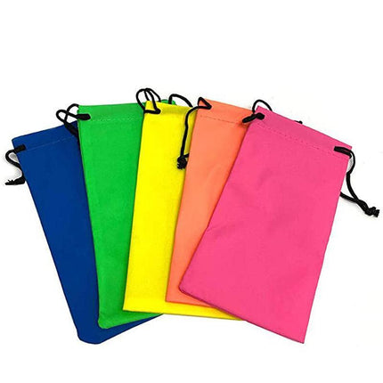 5PCS Cleaning Clothes Sunglasses Pouch Glasses Case Soft Eyeglasses Bag Random - Aimall