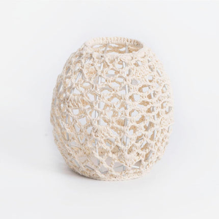 Paper Rope Pendant Light New Chinese Style Rattan-Like Lampshade Lamp 15x15cm