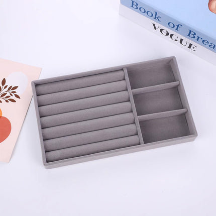 4PCS Jewelry Organizer Box Set Makeup Storage Tray for Rings Earrings Bracelets